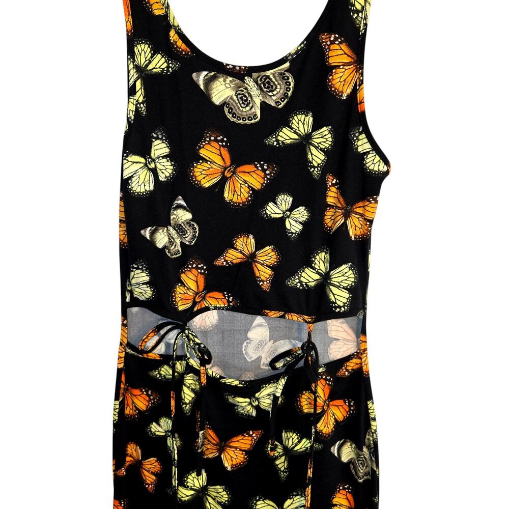 Liz & Sara Medium Women's Black Long Maxi Sleeveless Sun Dress Miss Size 8 10 M
